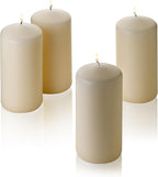 Light In The Dark French Vanilla Pillar Scented Candles 6" Tall X 3" Wide Set by LightInTheDark