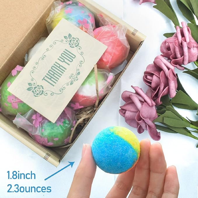 INTEYE Organic Bath Bombs Gift Set, 24 Handmade Fizzies Rich in Essential Oil - Image 6