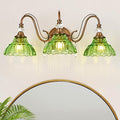 Vintage Bathroom Vanity Light, 3-Light Matte Antique Brass Finish Wall Sconce by Unknown