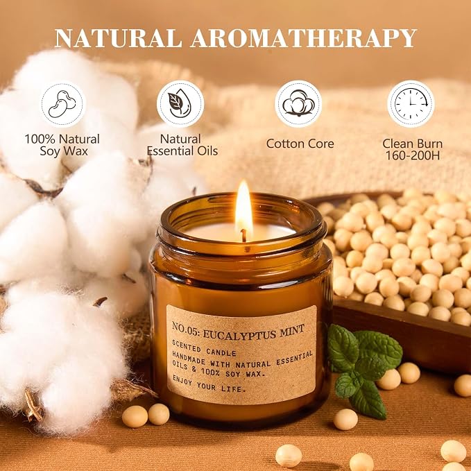 8 Pack Scented Candles for Home, Long Lasting Soy Wax Candle Gift Set, - Image 3