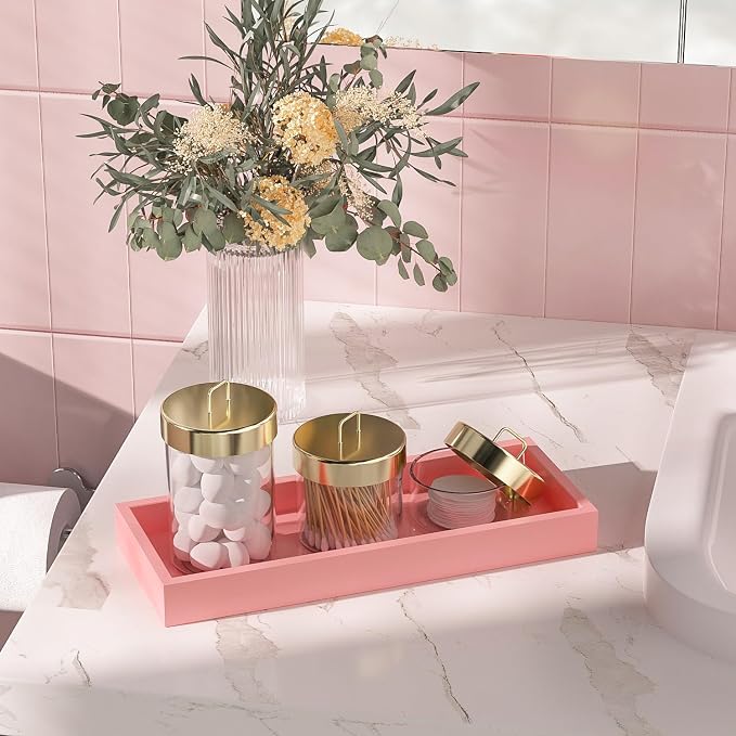 ZHWS Bathroom Vanity Tray for Perfume Decor Toilet Tank Candle Toiletries - Image 2