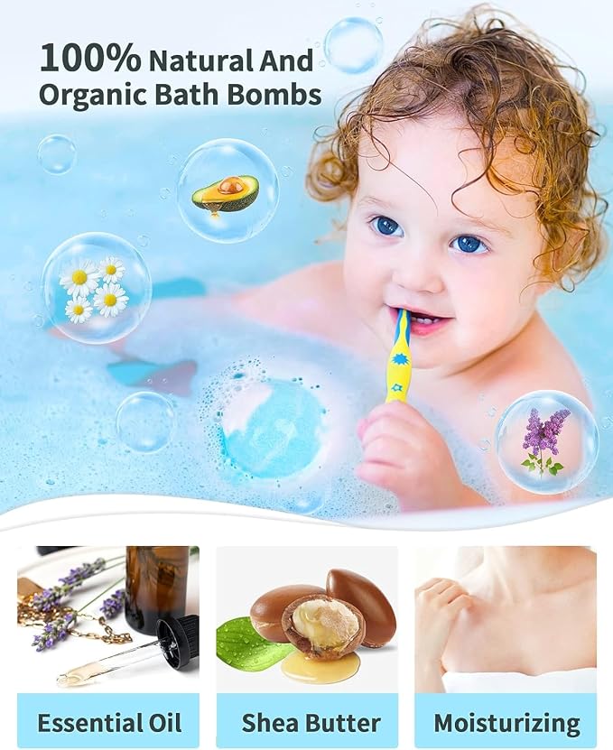 Light Up Bath Bombs with Surprise Inside, 4.23 oz XL Natural Gift Set 6 with - Image 6