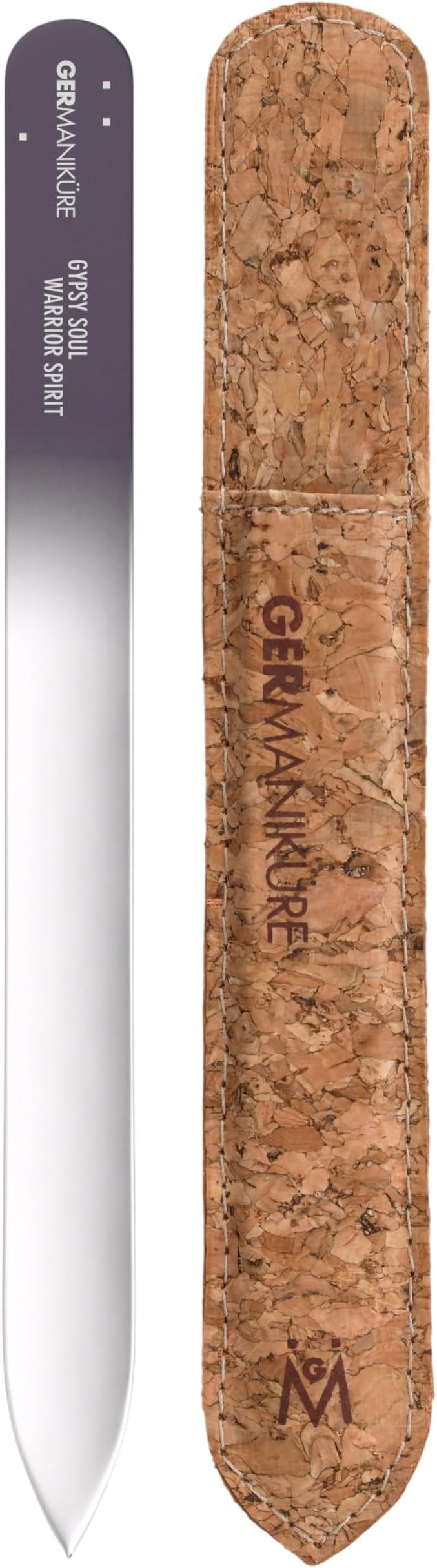 GERMANIKURE Glass Nail File in Cork Sleeve by GERMANIKURE