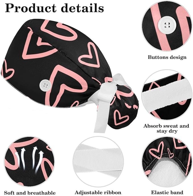 Ethnic Aztec Pattern Adjustable Scrub Cap Hat - Image 4