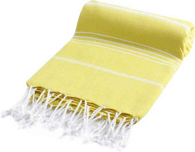 Cacala Lightweight and Thin Turkish Beach Towel 100% Cotton Sand-Free and by Cacala