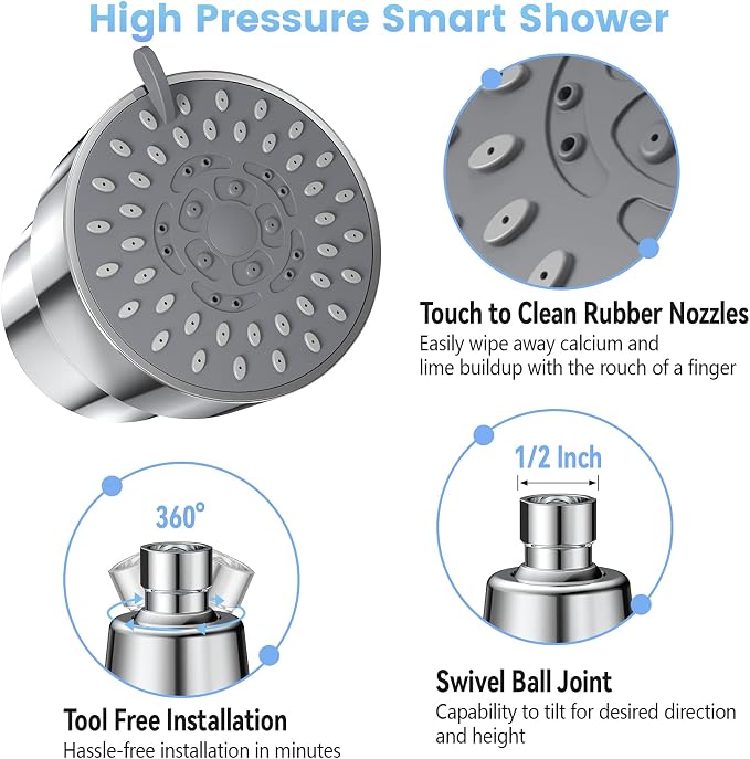 Filtered Shower Head, 3 Modes High Pressure Shower Head - Image 3