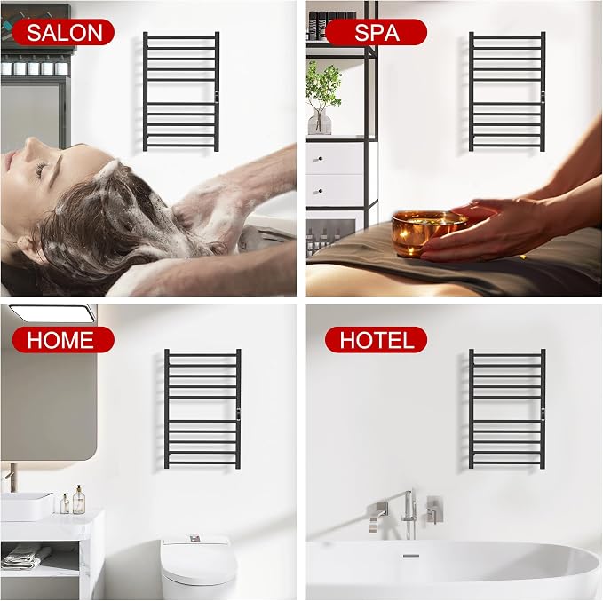 Heated Towel Racks for Bathroom, Wall Mounted Electric Towel Warmer Racks - Image 6