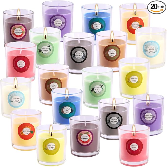 20 Pack Strong Scented Candles Gift Set by CAKETYCG