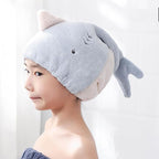 Hair Drying Towel for Kids Girls, Cute Cartoon Absorbent Quick Drying Bath Wrap - Image 4