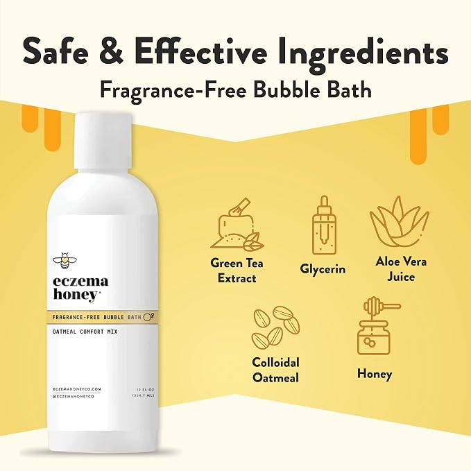 ECZEMA HONEY Fragrance-Free Oatmeal Comfort Bubble Bath - Image 2