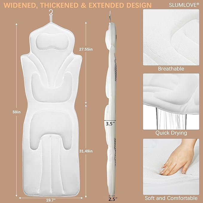 Ergonomic Full Body Bath Pillow - Image 2