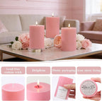 4 Pack Apple Cinnamon Scented Pillar Candles, Natural Soy Wax Candles-2.8x4In - Image 6