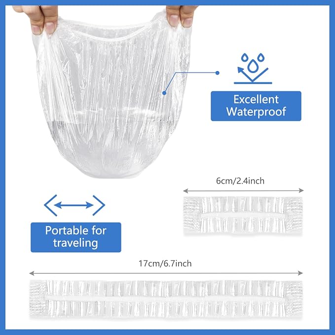 MORGLES 50 Pcs Ear Covers for Shower - Image 4