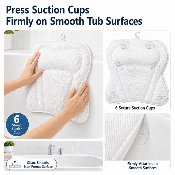 Bath Pillow Bathtub Pillow, Bath Tub Pillows - Image 5