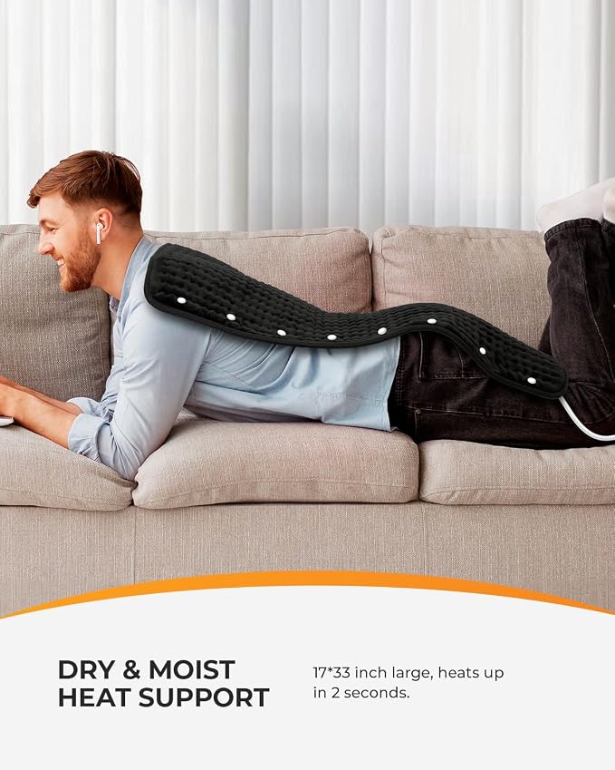 CooCoCo Large Heating Pad for Back Pain Relief, FSA Eligible Foot Warmer - Image 4