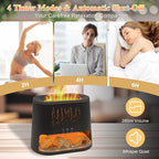 Fireplace Flame Diffuser & Himalayan Salt Lamp, 8 Colors Aromatherapy Diffuser - Image 4