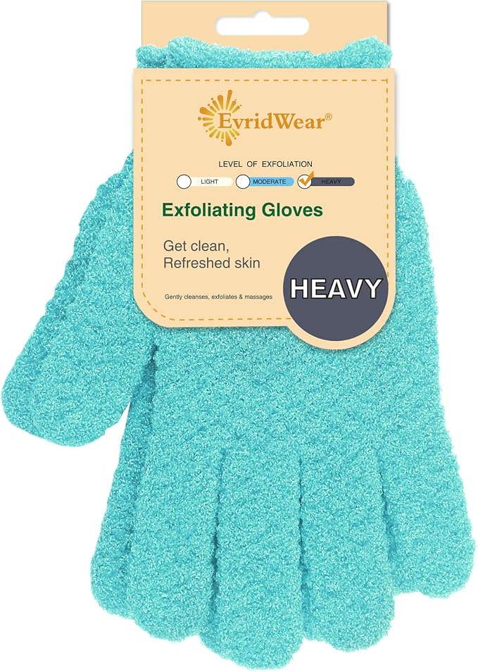 Evridwear Exfoliating Glove Shower Gloves Exfoliate Dead Skin by Evridwear