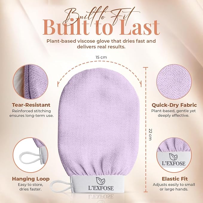 L'Exfose Kessa Hammam Deep Exfoliating Glove 4pc - Image 6