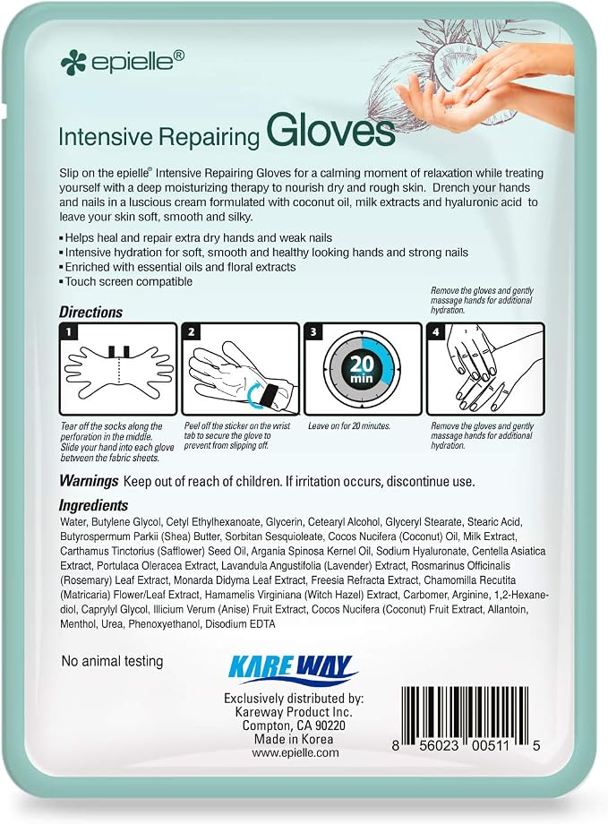 Epielle Intensive Repairing Hand Mask 6 Pairs, Soften - Image 8
