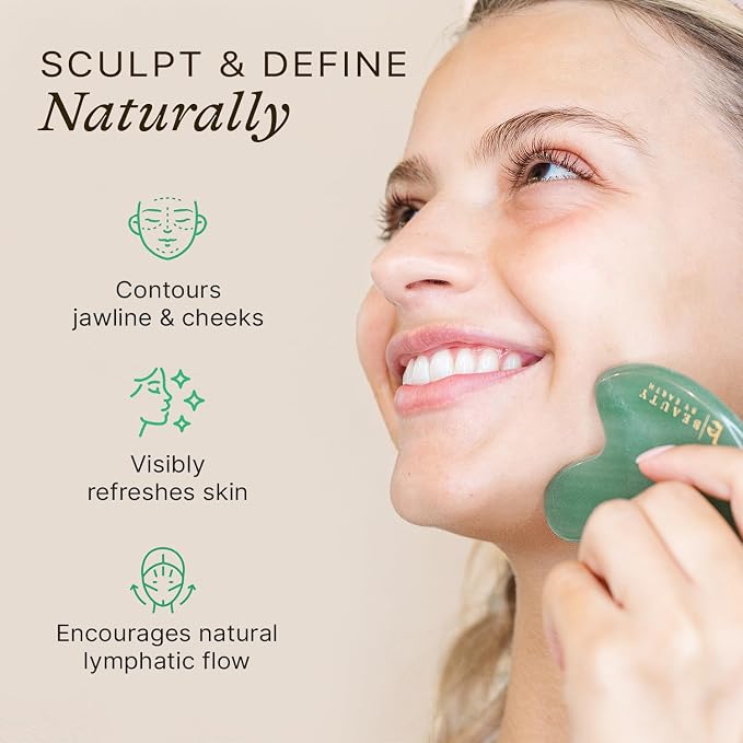 Beauty by Earth Jade Gua Sha Facial Tools - Image 2