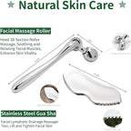 LeMeeOly Stainless Steel Gua Sha Facial Tools Metal GuaSha Tool - Image 2