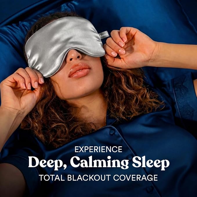 ASUTRA Silk Eye Pillow for Sleep, Weighted Eye Mask, Meditation & Light - Image 6