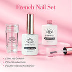 Born Pretty French Manicure Kit, Nail Stamper and 2Pcs Gel Nail Polish - Image 7