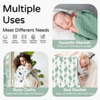 Yoofoss Hooded Baby Towels for Newborn 2 Pack 100% Muslin Organic Cotton Baby - Image 4