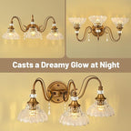 Vintage Bathroom Vanity Light, 3-Light Matte Antique Brass Finish Wall Sconce - Image 7