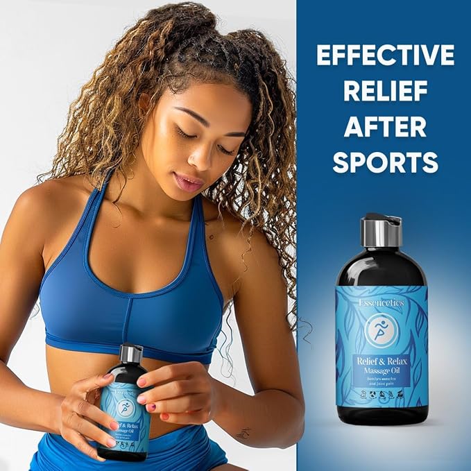 8 oz - Relief & Relax Sore Muscle Massage Oil - Soothes Muscles & Joint with - Image 3
