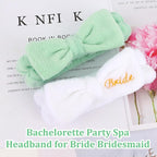 CIEHER 8 Pack White & Green Spa Headband - Image 3