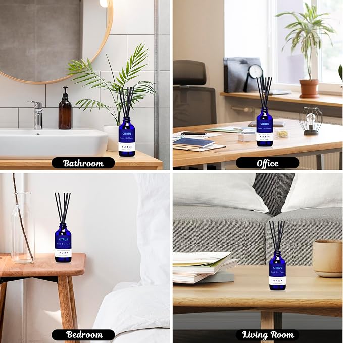 Xcleen Citrus Scented Reed Diffuser, Lime & Lemon Oil Reed Diffuser, Real - Image 6