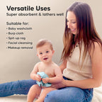 6-Pack Baby Washcloths – Soft Absorbent Viscose from Bamboo Washcloths - Image 6