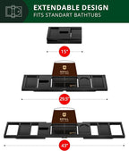 ROYAL CRAFT WOOD Premium Foldable Bathtub Tray Caddy - Image 3