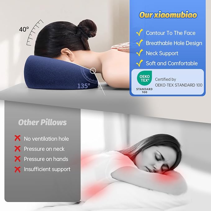 xiaomubiao Face Down Pillows for Massage Table, Massage Headrest for Bed - Image 6