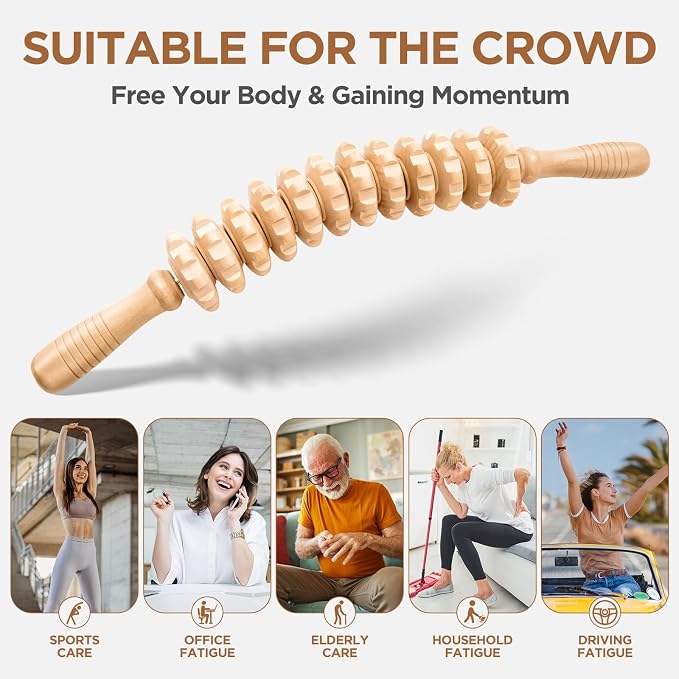 Wooden Cellulite Massage Roller - Image 5