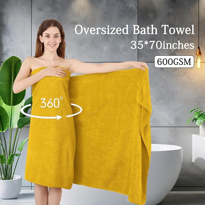 Extra Large Bath Towels Set 35x70 Inches - Image 2