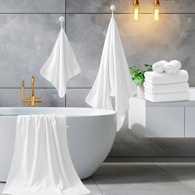 8 Piece Bath Towel Set-2 Oversized Bath Sheets, 2 Hand Towels, 4 - Image 5