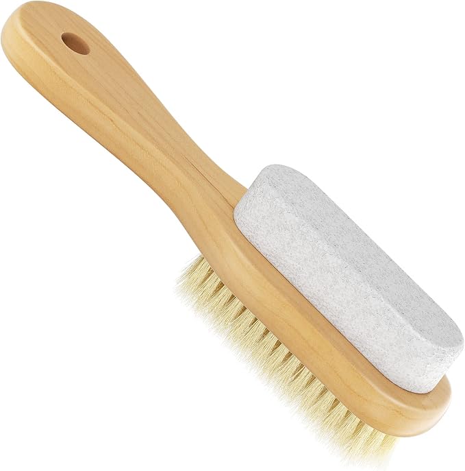 Natural Soft Bristle Foot Brush and Pumice Stone Combo - Image 8