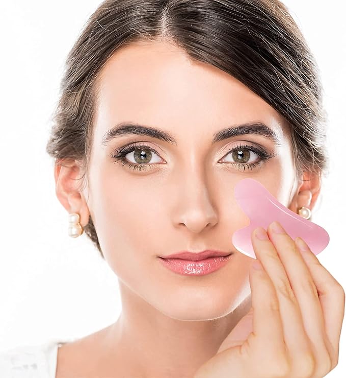 Mina Heal Rose Quartz Gua Sha Facial Massage Stone Excellent Skincare Tool - Image 3
