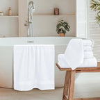 Belizzi Home 8 Piece Towel Set 100% Ring Spun Cotton, 2 Bath Towels 27x54 - Image 3