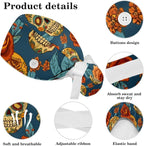 Scrub Cap with Hair Scrunchy, Ponytail Holder Surgical Cap - Image 4