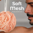MainBasics Bath Shower Loofah Sponge Pouf Body Scrubber Exfoliator Body Wash - Image 3