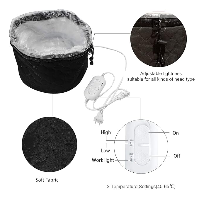 XNX 110V Electric Hair Cap, Hair Care Hat, Home Hair SPA Beauty Cap, Hair - Image 5