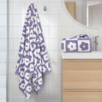 Jacquotha 2-Pieces Luxury Bath Towels Checkered Floral, Cute Bathroom Decor - Image 7