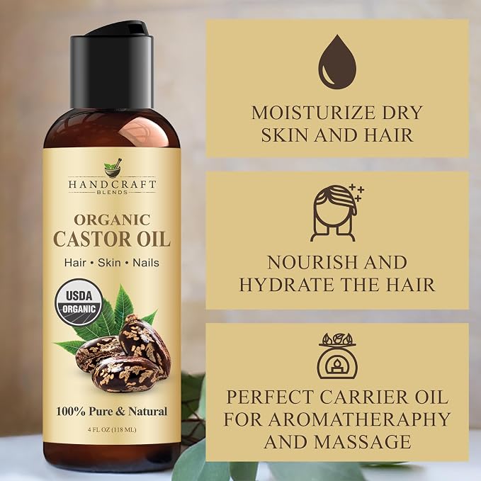 Handcraft Blends Organic Castor Oil 4 Fl Oz | 100% Pure and Natural | Premium - Image 6