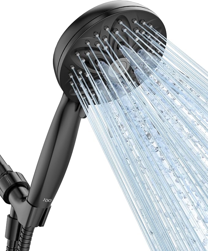 JDO Shower Head with Handheld, High Pressure Handheld 6 Settings, Detachable by JDO