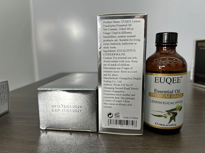 EUQEE Lemon Eucalyptus Essential Oil Pure Lemon Eucalyptus Oil, Large Capacity - Image 8
