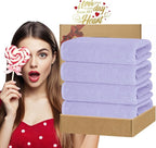 VOOVA & MOVAS Purple Bath Towels Set of 4, Large 30" x 56" - Image 6