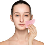 Mina Heal Rose Quartz Gua Sha Facial Massage Stone Excellent Skincare Tool - Image 2